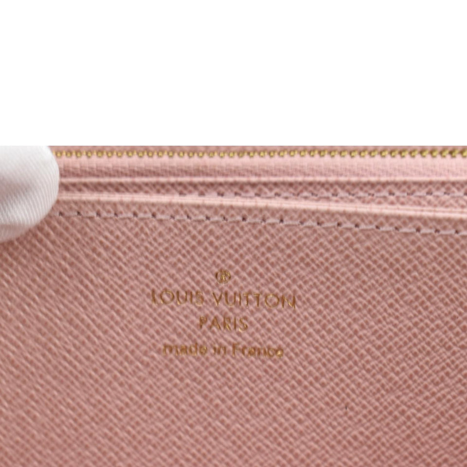 LOUIS VUITTON Zip Around Damier Azur Wallet White