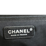 CHANEL Surpique Chevron Medium Lambskin Leather Flap Crossbody Bag Black