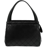 CHANEL Small Vintage Lambskin Leather Handbag Black