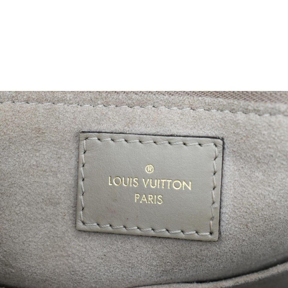 LOUIS VUITTON Onthego MM Monogram Empreinte Shoulder Bag Tourterelle