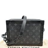 LOUIS VUITTON Soft Trunk Monogram Eclipse Shoulder Bag Black
