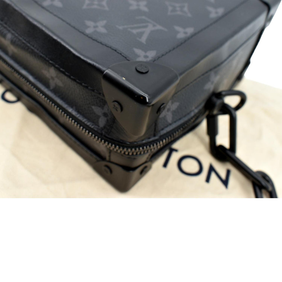 LOUIS VUITTON Soft Trunk Monogram Eclipse Shoulder Bag Black