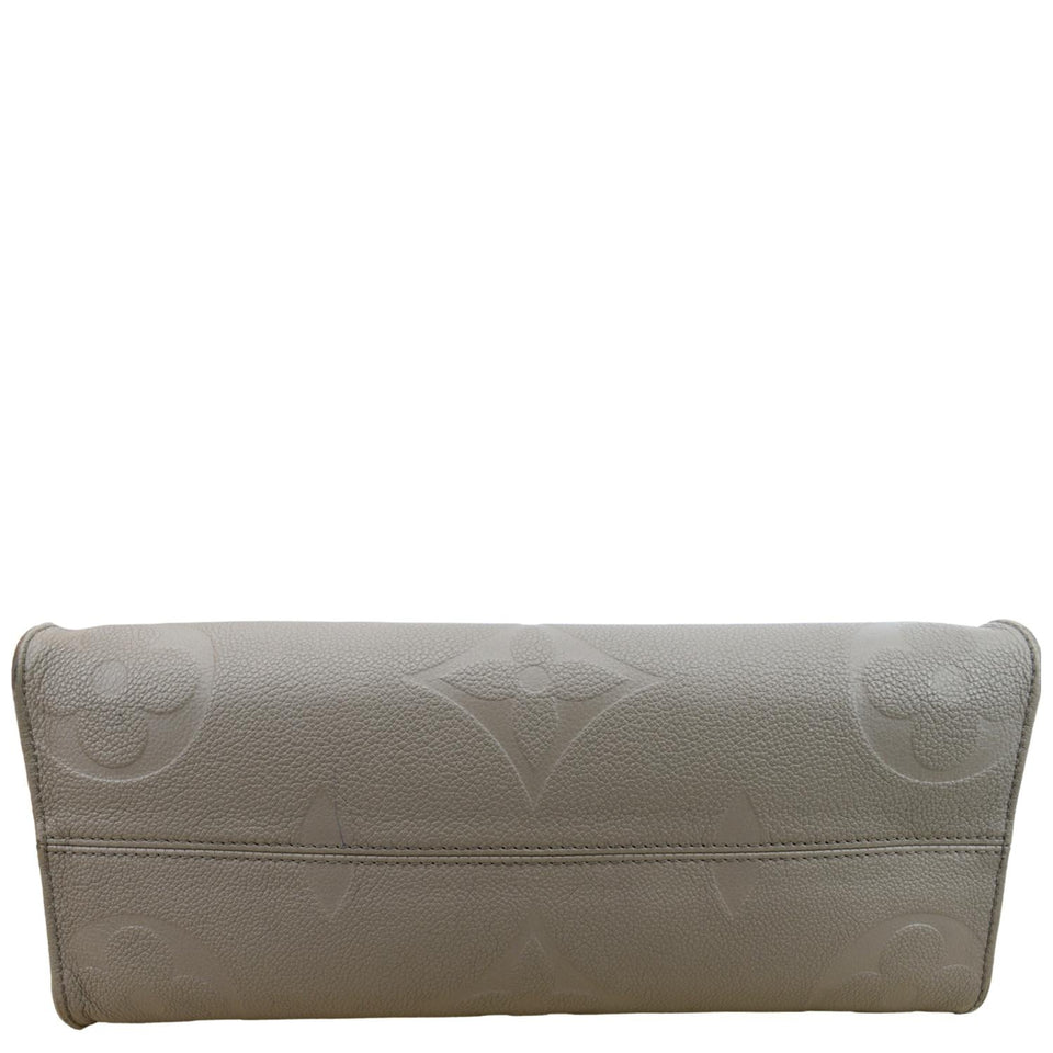 LOUIS VUITTON Onthego MM Monogram Empreinte Shoulder Bag Tourterelle