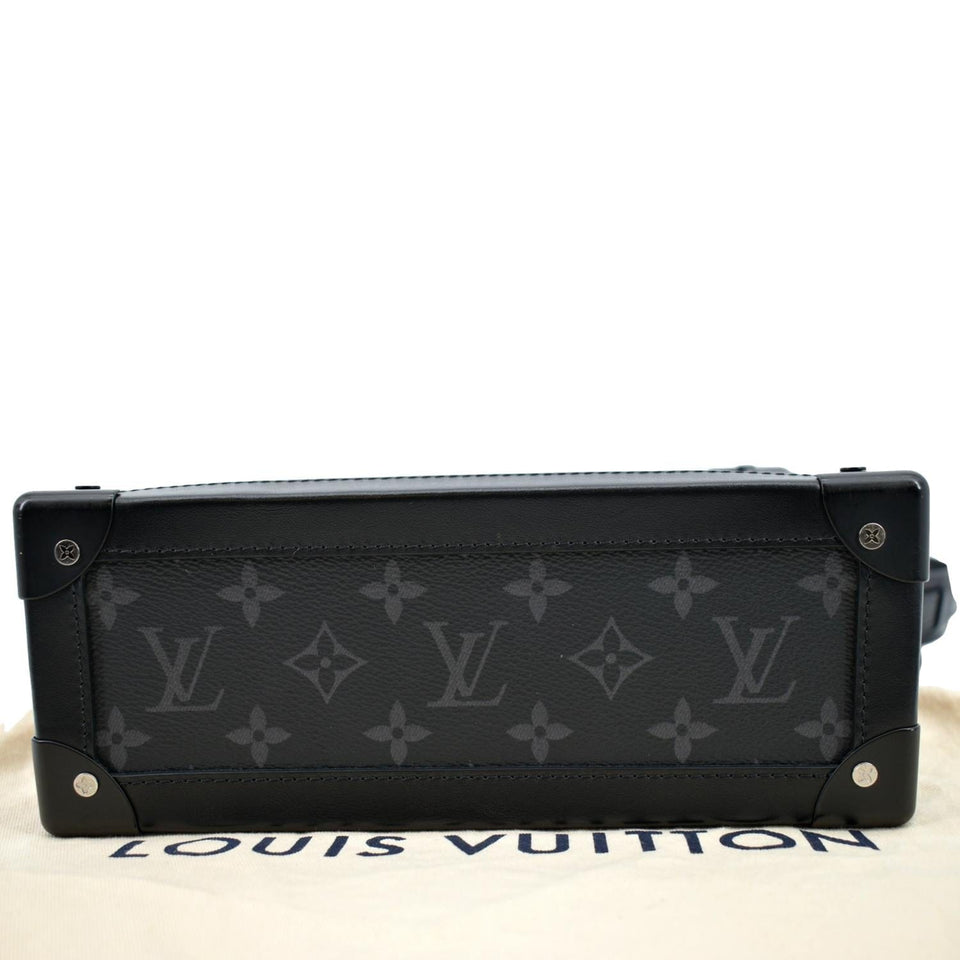 LOUIS VUITTON Soft Trunk Monogram Eclipse Shoulder Bag Black