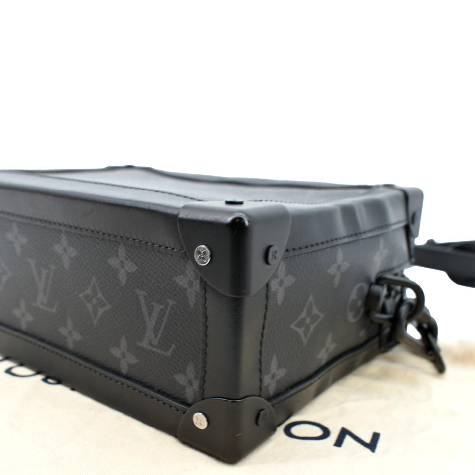 LOUIS VUITTON Soft Trunk Monogram Eclipse Shoulder Bag Black