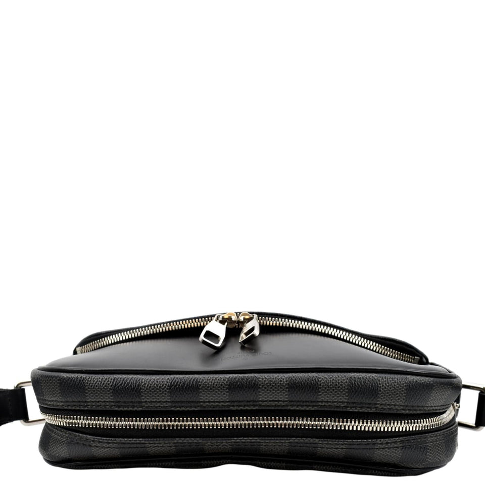 LOUIS VUITTON Dayton Reporter PM Damier Graphite Crossbody Bag Black