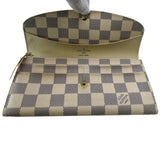 LOUIS VUITTON Emilie Damier Azur Wallet White
