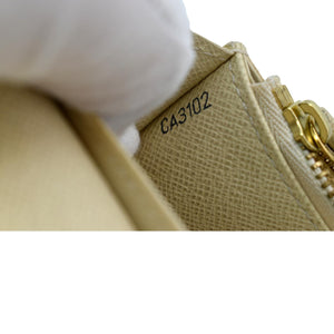 LOUIS VUITTON Emilie Damier Azur Wallet White
