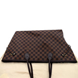 LOUIS VUITTON Neverfull GM Damier Ebene Tote Shoulder Bag Brown