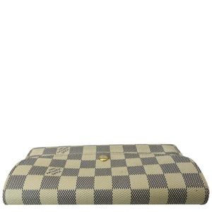LOUIS VUITTON Emilie Damier Azur Wallet White