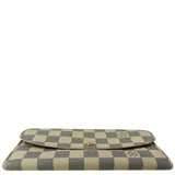 LOUIS VUITTON Emilie Damier Azur Wallet White