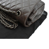 CHANEL Reissue Double Flap Leather Shoulder Bag Brown