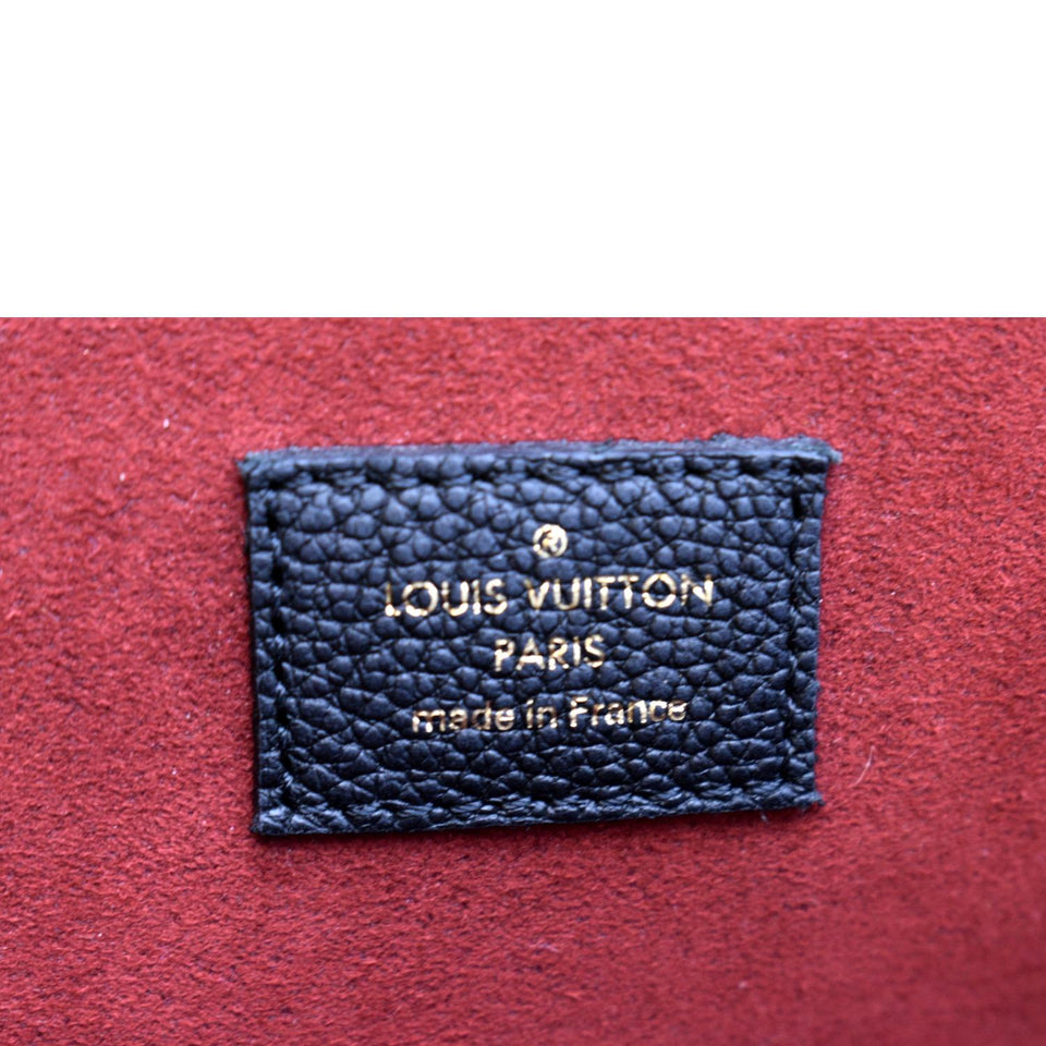 LOUIS VUITTON Metis Pochette Bicolor Empreinte Leather Crossbody Bag Black