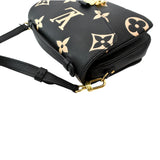 LOUIS VUITTON Metis Pochette Bicolor Empreinte Leather Crossbody Bag Black