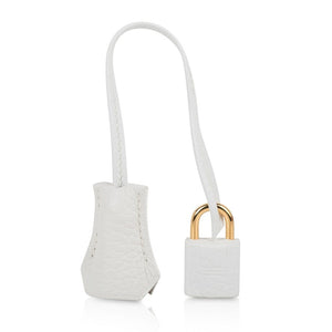 Hermes Birkin 25 HSS Bag White Clemence Gold Hardware