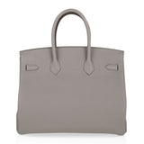 Hermes Birkin 35 Bag Gris Asphalte Togo Gold Hardware