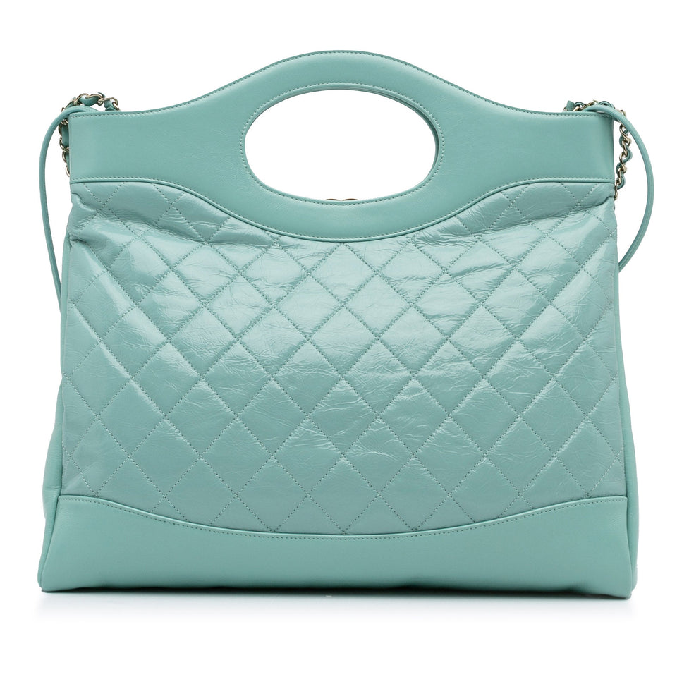 Chanel 31 Bag Large Light Blue Calfskin Silver