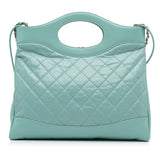 Chanel 31 Bag Large Light Blue Calfskin Silver