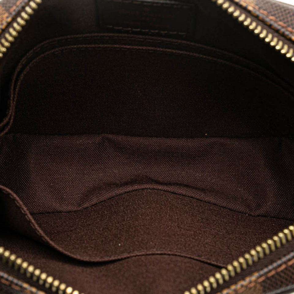 Brown Louis Vuitton Damier Ebene Pochette Billets Macao Clutch Bag