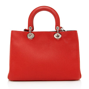 Dior Bullcalf Leather Diorissimo Medium Tote (SHF-16268)