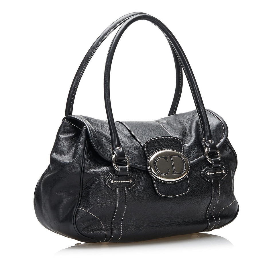 Dior CD Flap Leather Shoulder Bag (SHG-RJFHi8)