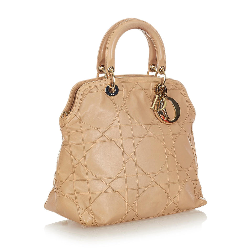 Dior Cannage Granville Leather Handbag (SHG-23654)