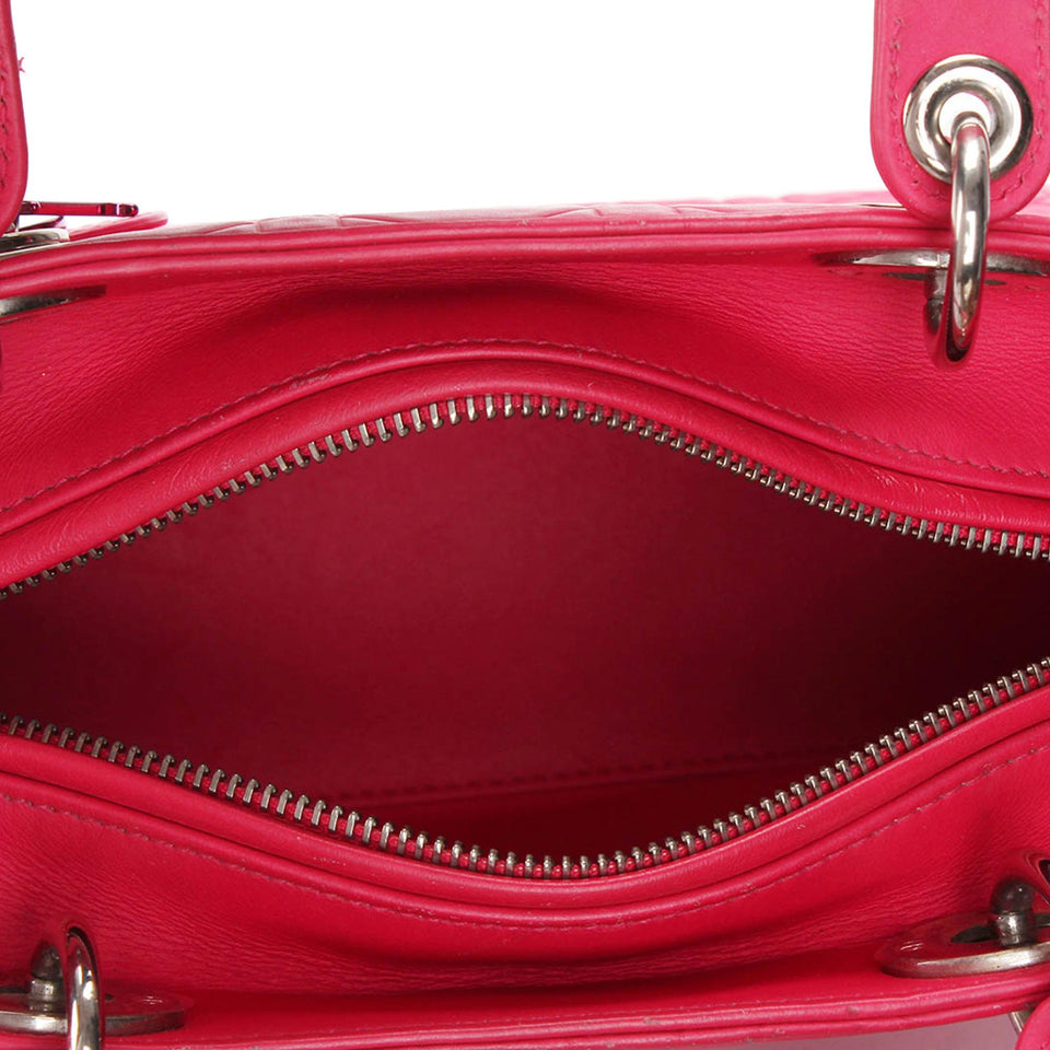 Dior Cannage Lady Dior Leather Satchel (SHG-IOiIje)