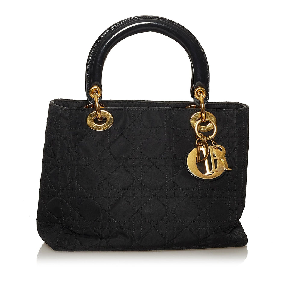 Dior Cannage Lady Dior Nylon Handbag (SHG-28838)