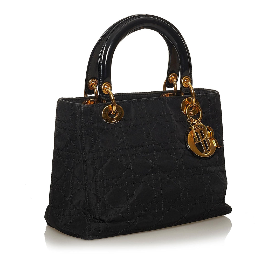 Dior Cannage Lady Dior Nylon Handbag (SHG-28838)