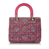 Dior Cannage Lady Dior Tweed Satchel (SHG-32424)