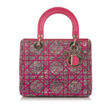 Dior Cannage Lady Dior Tweed Satchel (SHG-32424)