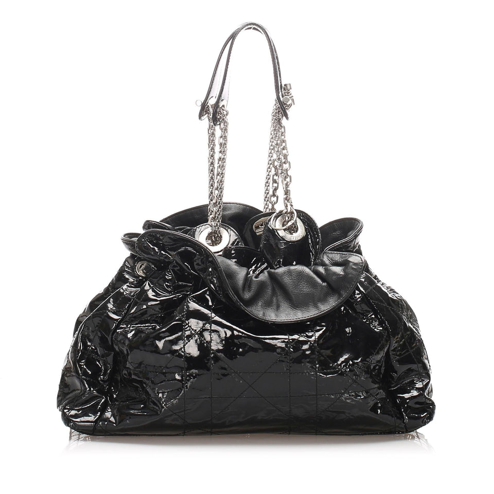 Dior Cannage Patent Leather Le Trente Shoulder Bag (SHG-13098)