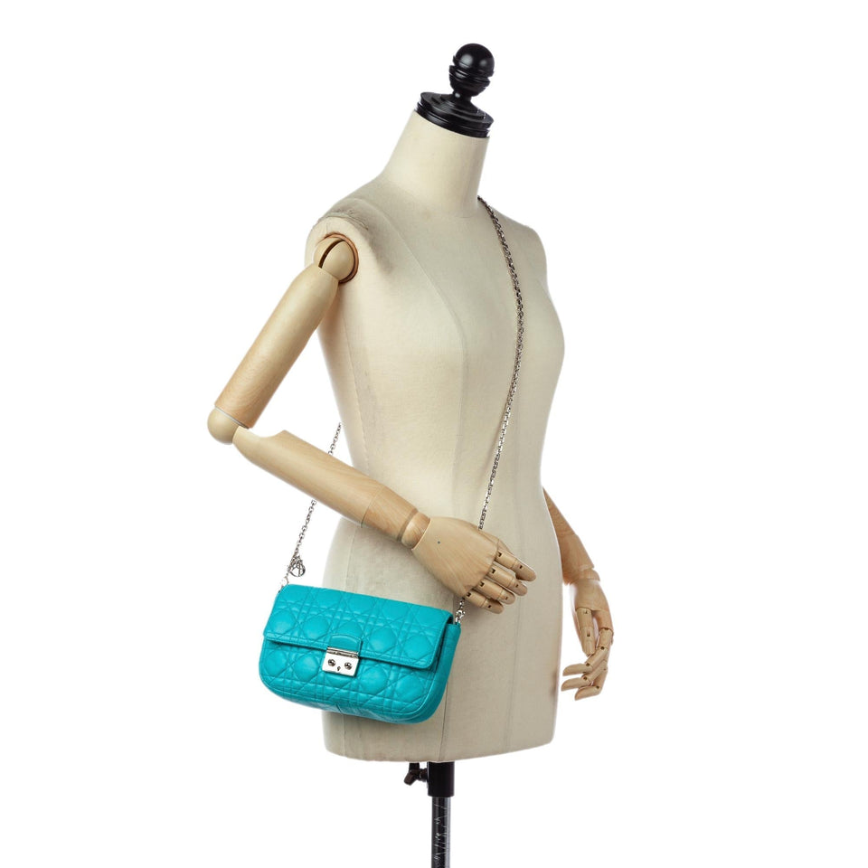 Dior Cannage Miss Dior Promenade Chain Leather Crossbody Bag (SHG-25591)