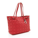 Dior Cannage Quilted Coated Canvas Panarea Medium Tote (SHF-14699)