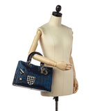 Dior Diorissimo Patchwork Metallic Tweed Satchel (SHG-30726)