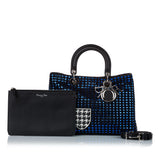 Dior Diorissimo Patchwork Metallic Tweed Satchel (SHG-30726)