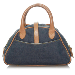 Dior Double Saddle Denim Dome Bag (SHG-35817)