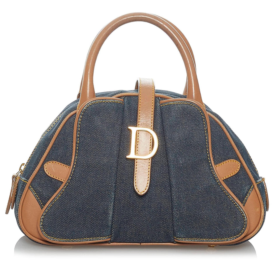 Dior Double Saddle Denim Dome Bag (SHG-35817)