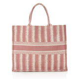 Dior Embroidered Striped Book Tote (SHF-22484)