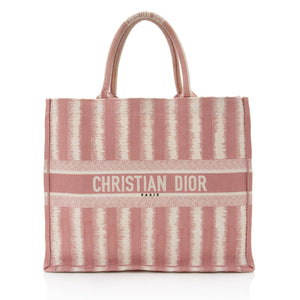 Dior Embroidered Striped Book Tote (SHF-22484)