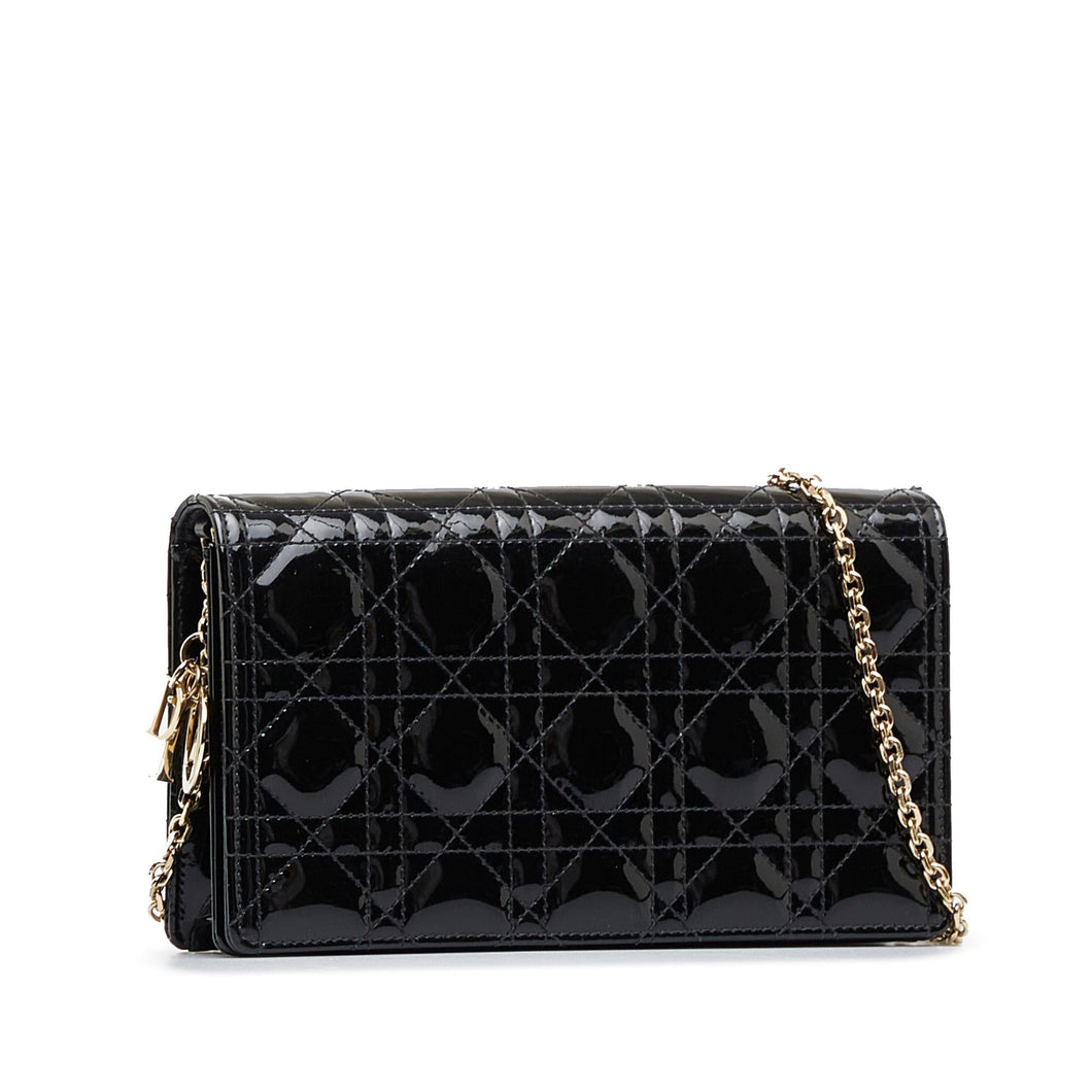 Dior Lady Dior Cannage Wallet On Chain (SHG-X40n0J)