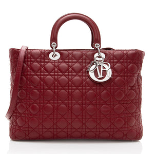 Dior Lambskin Lady Dior Extra Large Tote (SHF-17888)