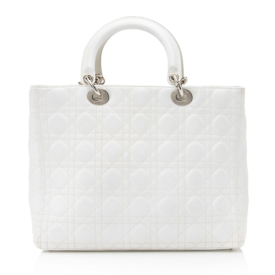 Dior Lambskin Lady Dior Large Tote - FINAL SALE (SHF-23256)