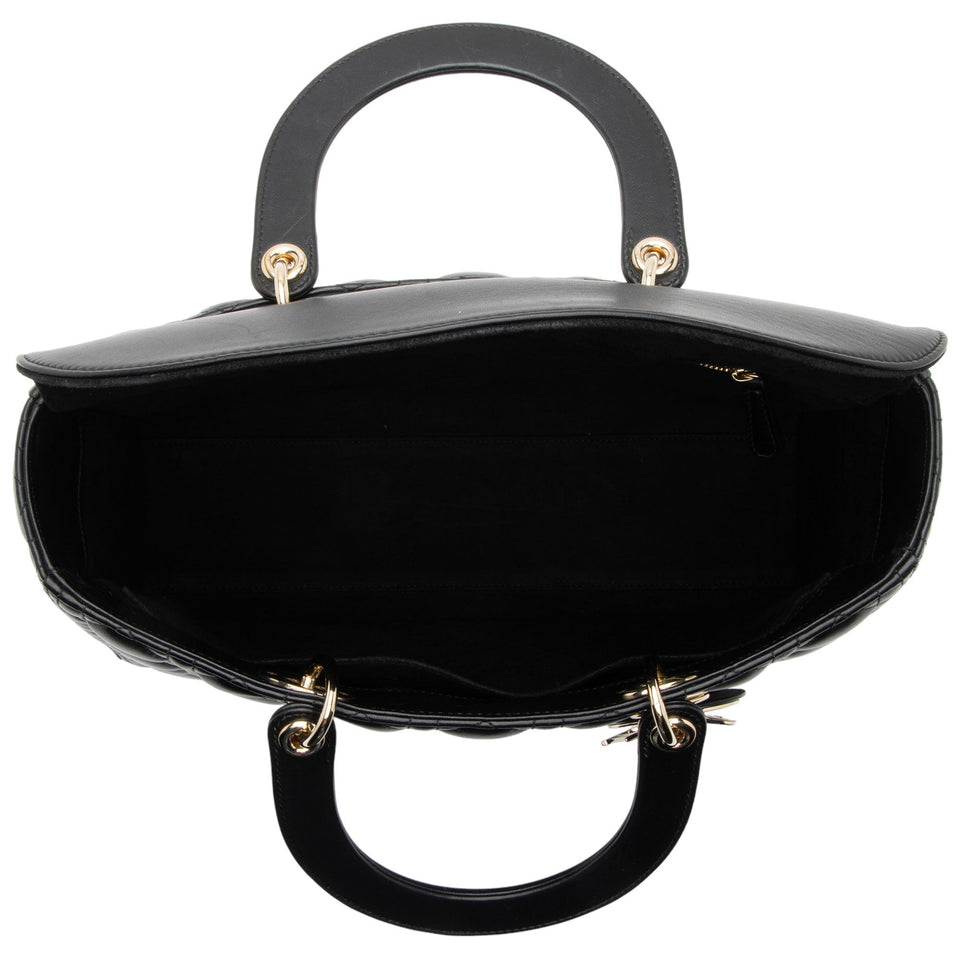 Dior Lambskin Lady Dior Large Tote (SHF-9gavwy)
