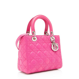 Dior Lambskin Lady Dior Medium Tote (SHF-uBEc2G)