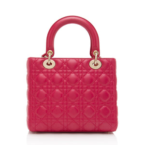 Dior Lambskin Lady Dior Medium Tote (SHF-kYzD71)