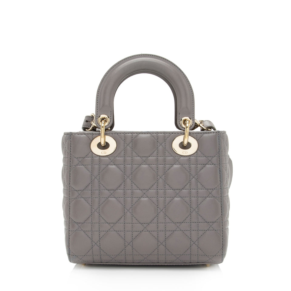 Dior Lambskin My ABCDior Small Lady Dior Tote (SHF-M3kW71)