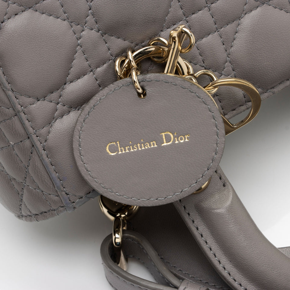 Dior Lambskin My ABCDior Small Lady Dior Tote (SHF-M3kW71)