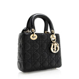 Dior Lambskin My Lady Dior Lucky Badges Small Tote (SHF-19400)