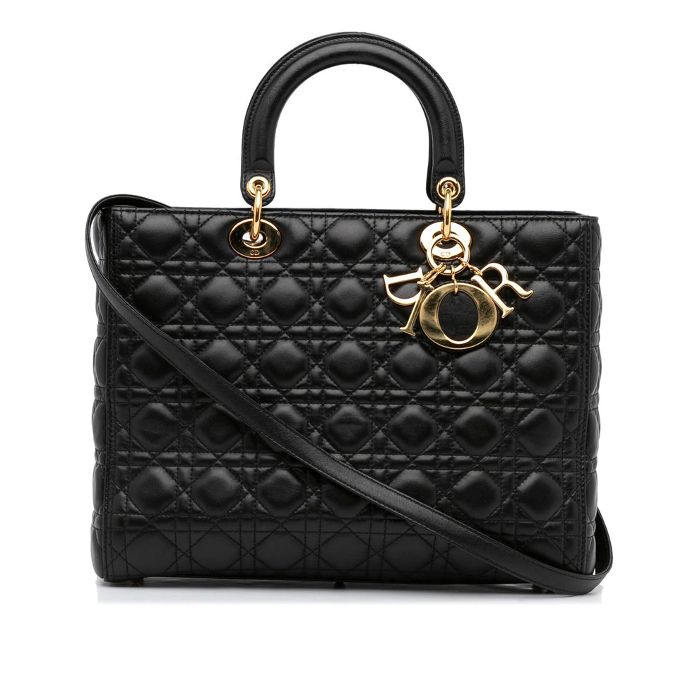 Dior Large Cannage Lambskin Lady Dior (SHG-U6Y2QF)